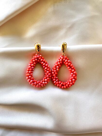 Nylaa Teardrops - Salmon Red